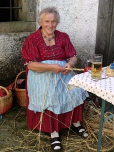 elder lady in dirndl