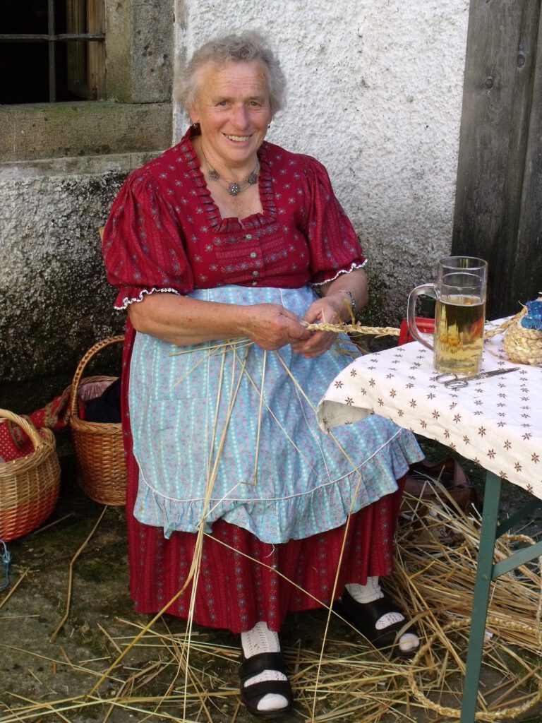 elder lady in dirndl