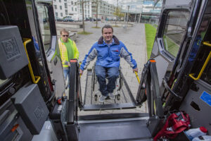 MAN TGE wheelchair accessible vehicle with linear lift
