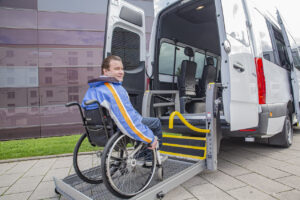 Mercedes Benz Sprinter with rear lift for wheelchairs