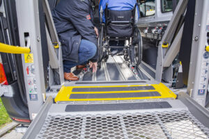 Mercedes Benz Sprinter with rear lift for wheelchairs
