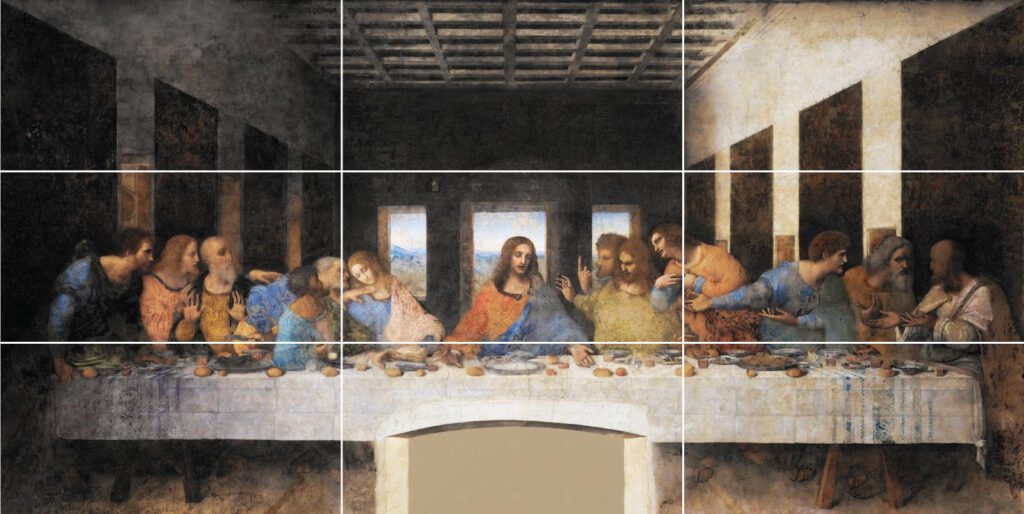 Famous painting - The Last Supper by Leonardo da Vinci: