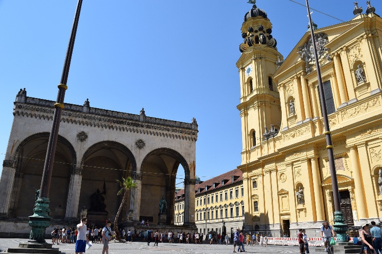Theatinerkirche and Feldherrnhalle