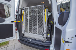 Ford Transit Custom with linear lift for wheelchair
