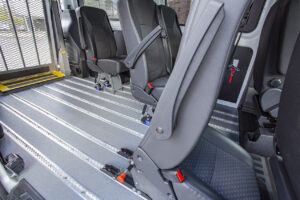 Ford Transit Custom with linear lift for wheelchair
