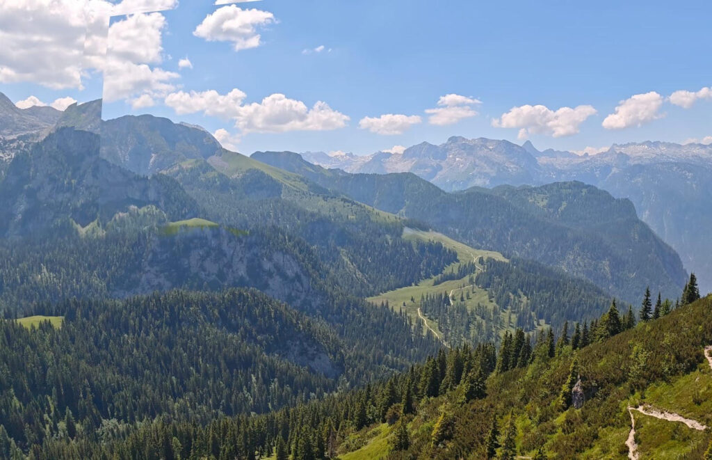 Aussicht von der Jenneralm - auch für Rollstuhlfahrer gut zu erreichen