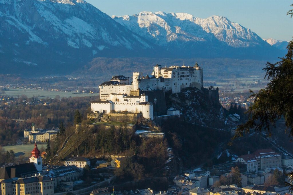 fortress hohensalzburg on a hill
