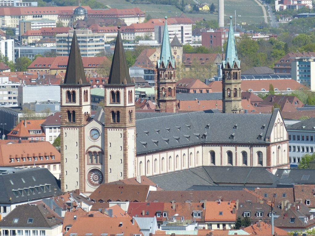 Würzburg Kilians Cathedral in Romanesque architectural style